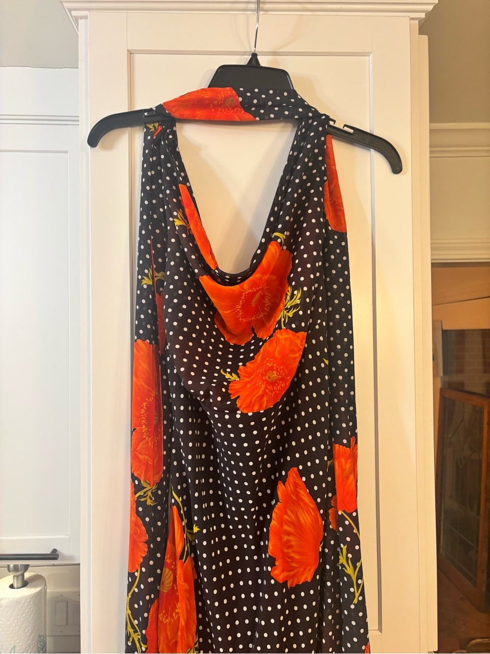 new Never Fully Dressed black poppy sophie dress in black red orange floral - Picture 6 of 11